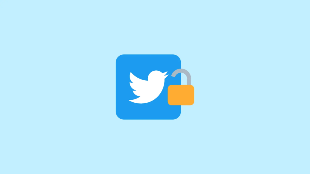 The Twitter app icon next to the lock
