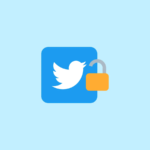 The Twitter app icon next to the lock